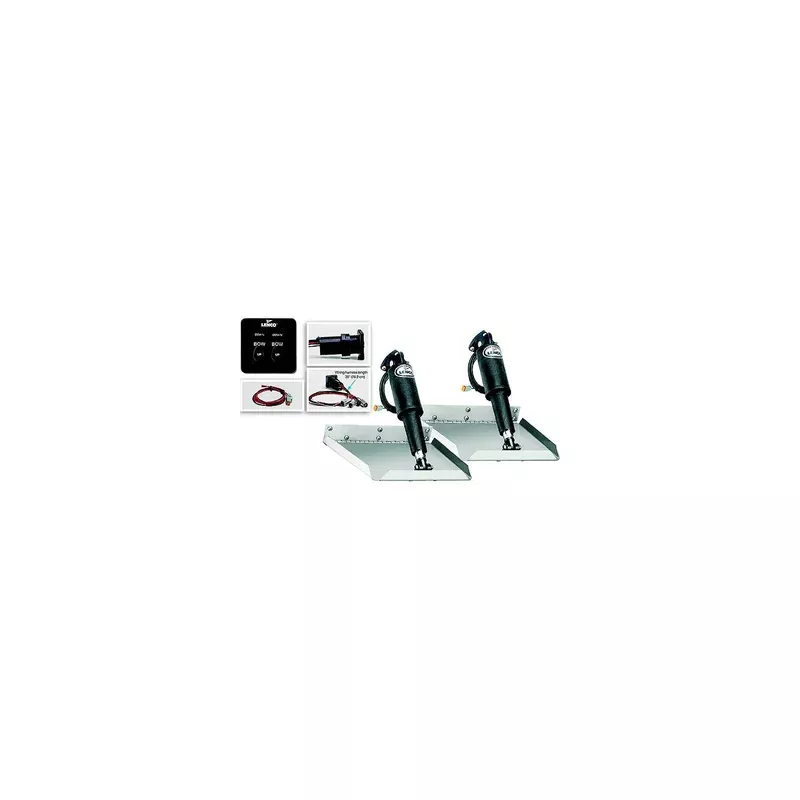 12″ x 12″ Edge Mount Electric Trim Tab Kit w/124 Switch