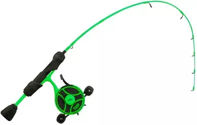 13 Fishing RP2-25UL-RH Radioactive Pickle Ice Combo – 25 in. – Right Hand