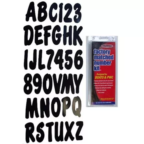 3″ Boat Letter and Number Kit – Black