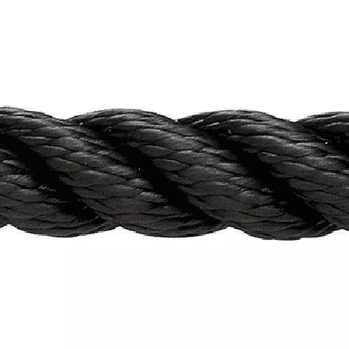 3 Strand Nylon Dockline, 5/8 x 50 Black