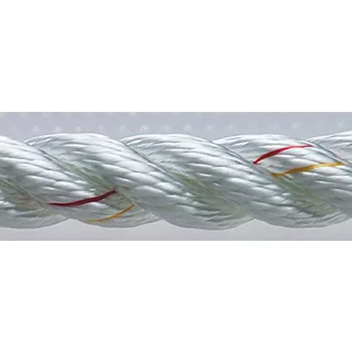 3 Strand Nylon Dockline, 5/8 x 50 White