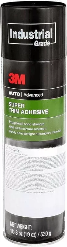 3M 08090 Super Trim Adhesive, Liquid, Mild Solvent, Yellow, 19 oz Aero