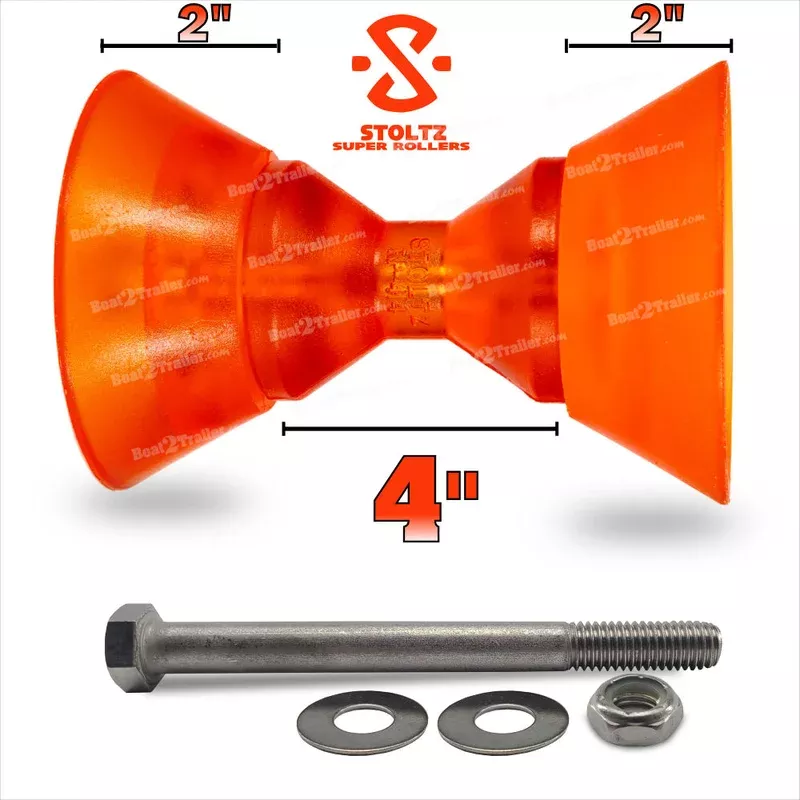 4″ Boat Roller Kit Slotted V With Large Bell Caps RP414-434 Stoltz