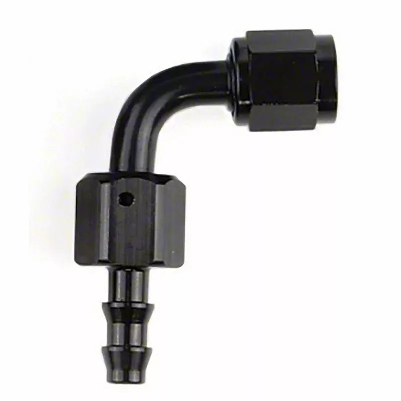 -8AN X 90 BLK PUSH-ON HOSE END