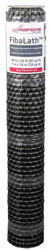 Adfors FibaLath FLX7207-A Stucco Netting, 25 ft L, 39 in W, 0.22 in Th