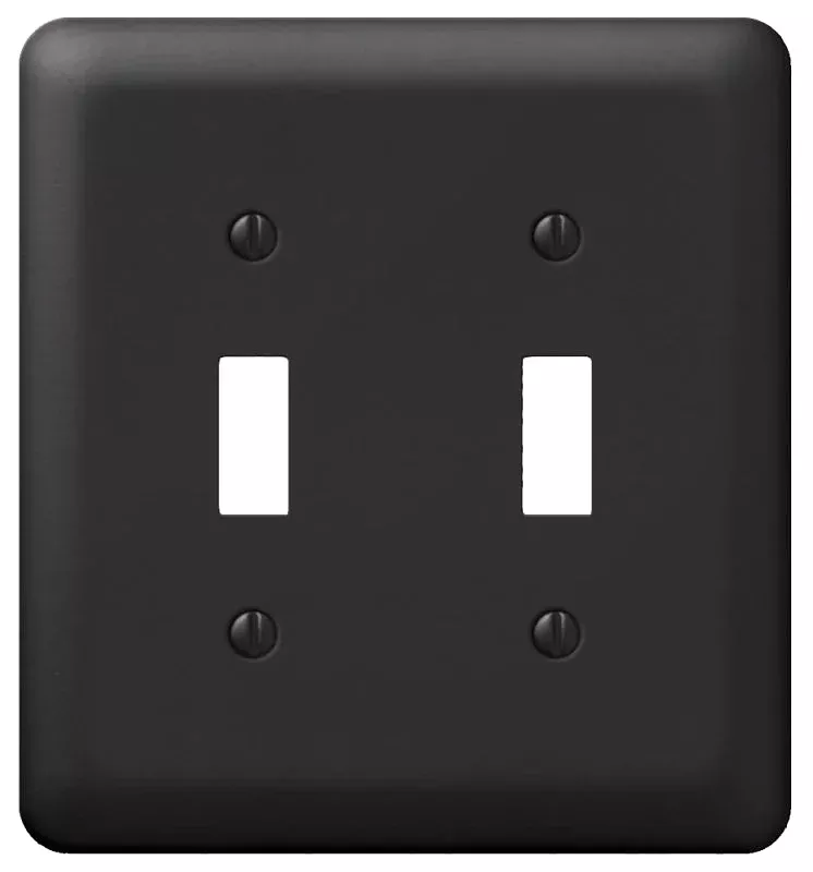 Amerelle Devon Series 935TTBK Wallplate, 5 in L, Black, 4-5/8 in W, 2-