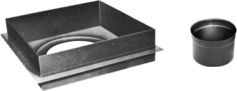 AmeriVent 8HS-CSA Ceiling Support Assembly, Specifications: 14-1/4 sq-