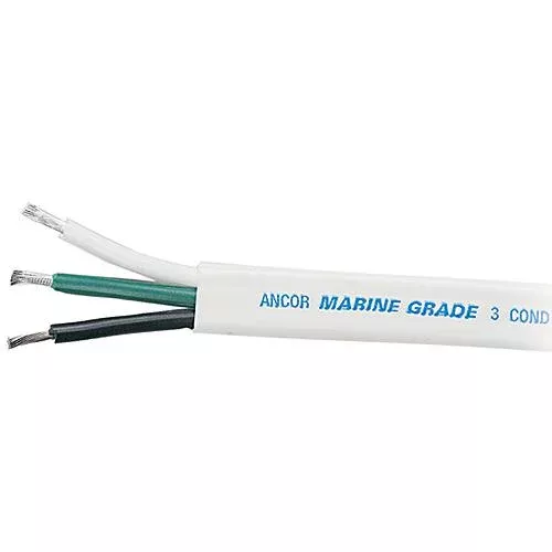 Ancor 130705 Marine Grade Tinned Triplex Cable, Black/Green/White Cond