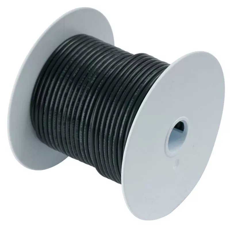 Ancor Black 1/0 AWG Tinned Copper Battery Cable 25′ (116002)