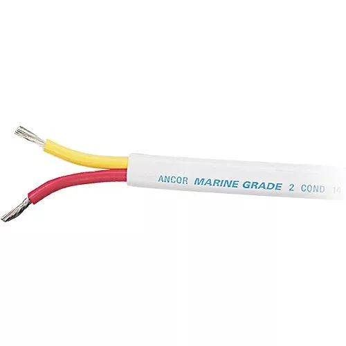 Ancor Marine Grade 124110 Tinned Duplex Safety Cable Red and Yellow Wi