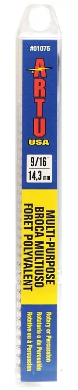 ARTU 01075 Jobber Drill Bit, 9/16 in Dia, 6-1/4 in OAL, Parabolic Flut