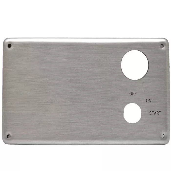 Avalon Boat Blank Ignition Panel 120148 | 7 1/4 x 4 1/4 Inch Silver