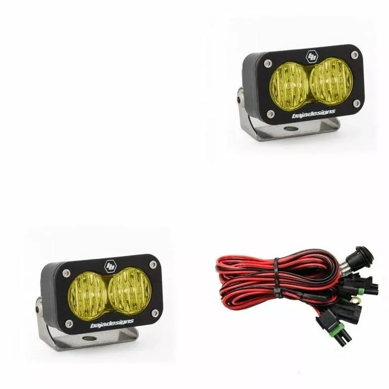 Baja Designs S2 Sport Amber Lens Wide Cornering Pattern LED Work Light (Pair) (547815)