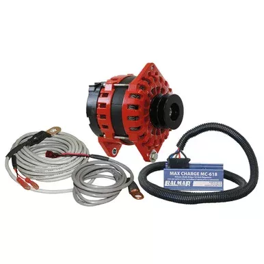 Balmar Alternator 250 AMP Kit 12V 3.15″ Dual Foot Saddle Dual Vee Pulley Regulator & Temp Sensor