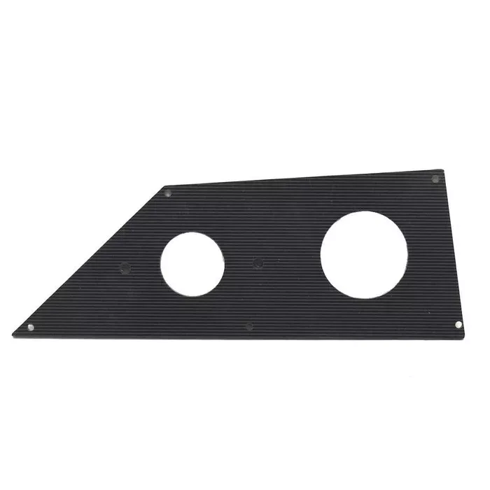 Bass Cat Boat Blank Bow Panel | 11 x 4 1/8 Inch Black w/ Line Pattern