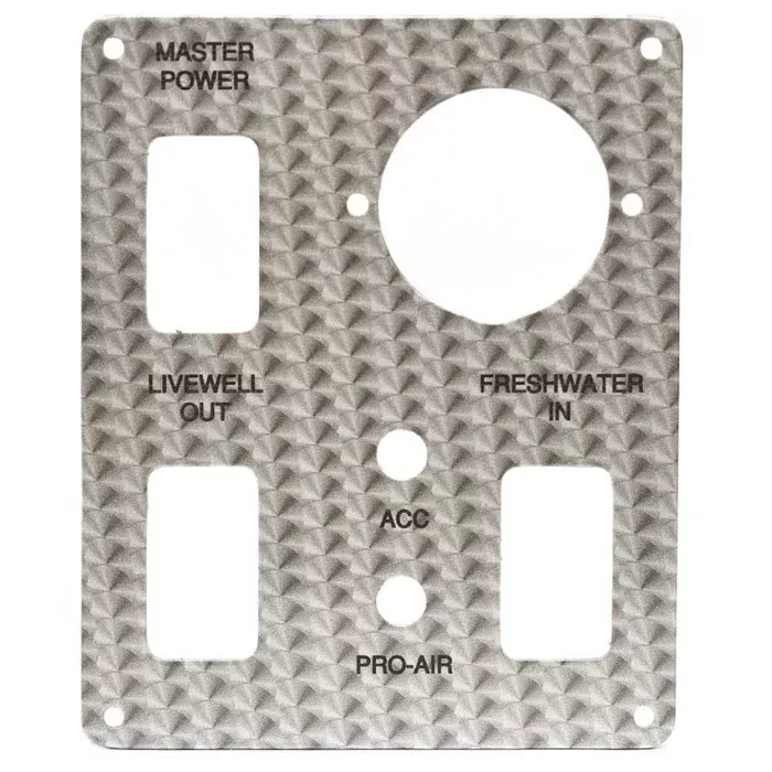 Bass Cat Boat Blank Livewell Switch Panel 57007 | BAS-1535 Dipped