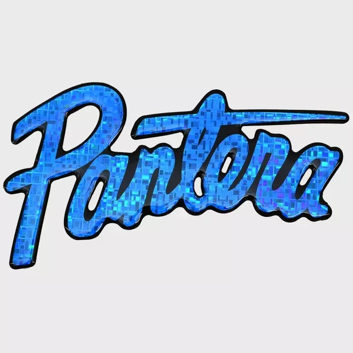 Bass Cat Boat Raised Model Decal Sticker | Pantera Holographic Blue