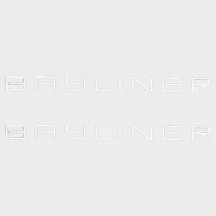 Bayliner Boat Logo Decals | White Stickers (Pair)