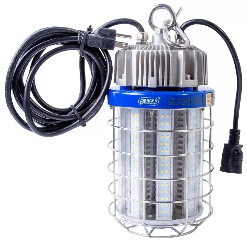 Bergen K Series K5100 Work Light, 120 to 277 VAC, 100 W, 13,000, 5000