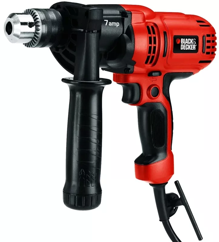 Black+Decker DR560 Drill/Driver, 7 A, 1/2 in Chuck, Keyed Chuck