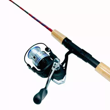 Blackfin Li’l Finz Rod & Reel Spinning Combo Red w/ Blue