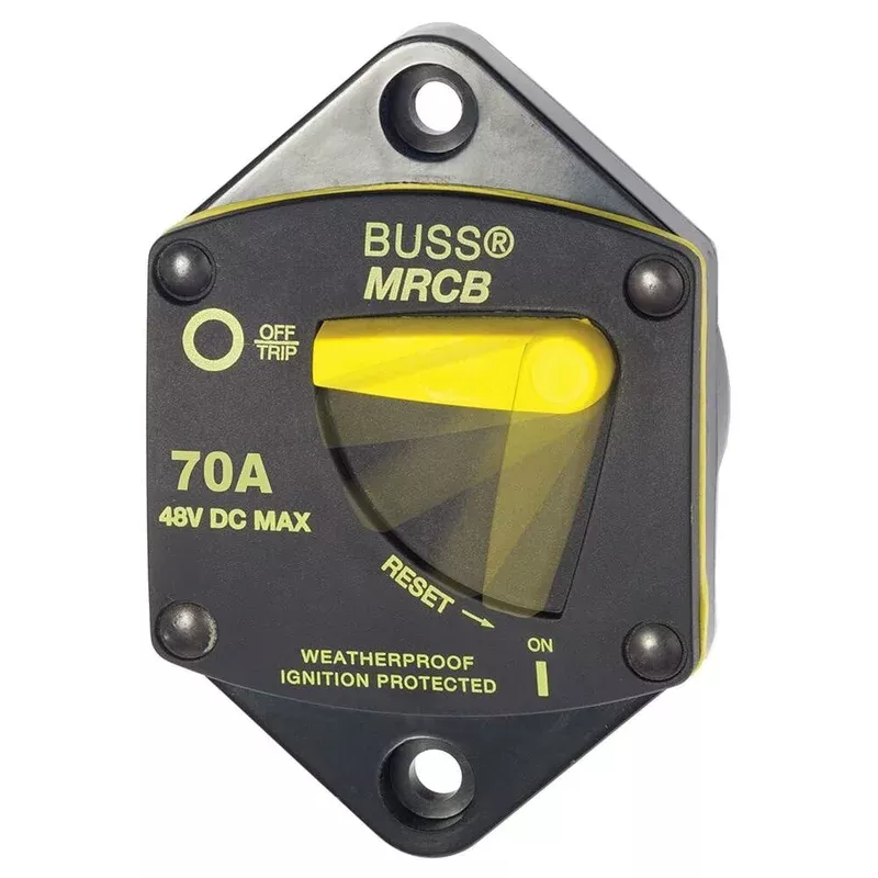 Blue Sea 187-Series 70A Thermal Circuit Breaker Panel Mount (7041-BSS)