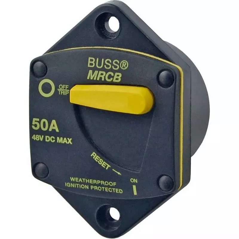 Blue Sea 187-Series 80A Thermal Circuit Breaker Panel Mount (7042-BSS)
