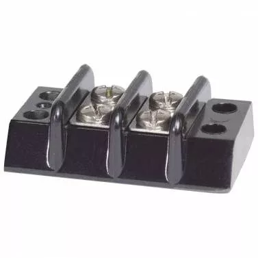 Blue Sea 2502 Terminal Block 30A 2 Circuit Marine AC DC Nickel-Plated Brass Boat