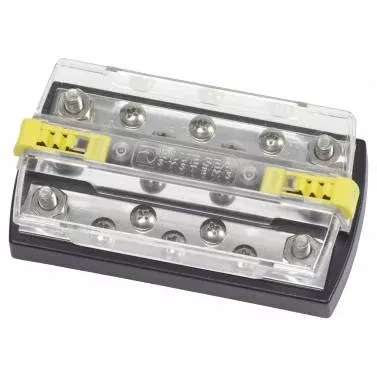 Blue Sea 2722 DualBus Plus 150A BusBar 1/4″-20 Stud 5 Gang Marine Boat