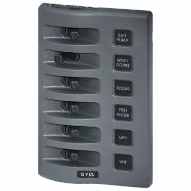 Blue Sea 4307 WeatherDeck 12V DC Waterproof Switch Panel 6 Position Marine Boat – Fredwarner Marine & Outdoors