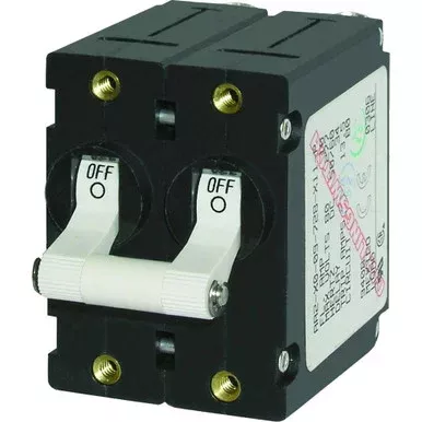 Blue Sea 7260 A-Series Double Pole Toggle – 20AMP – White