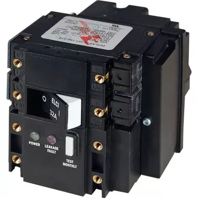 Blue Sea C-Series ELCI Main Circuit Breaker – Double Pole 230V AC 32A