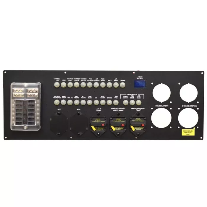 Blue Wave Boat Breaker Panel 2180-0530 | 8 x 23 Inch Black Aluminum