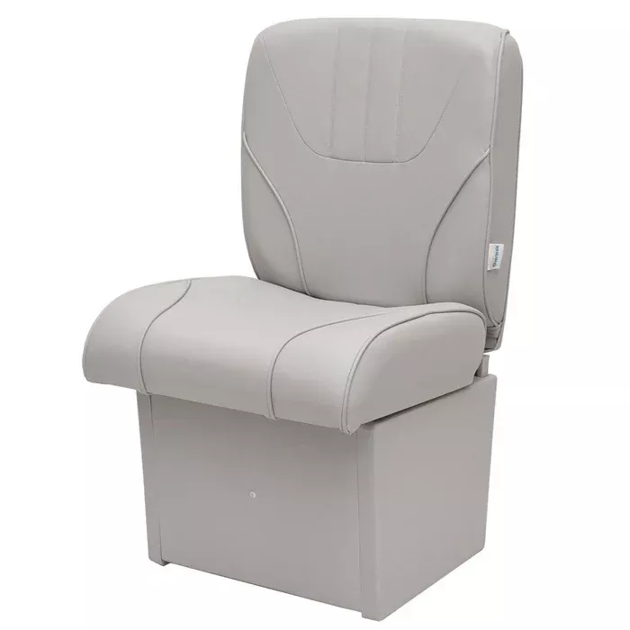 Boat Deluxe Jump Seat 742316 |Gray Vinyl Cushions w/ 8 Inch Base