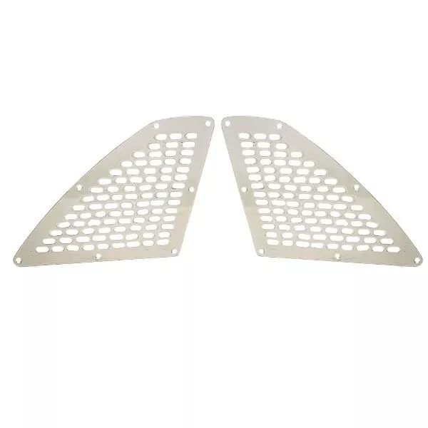 Bryant Boat Grille Covers | Mirrored Silver Stainless Steel (Pair)