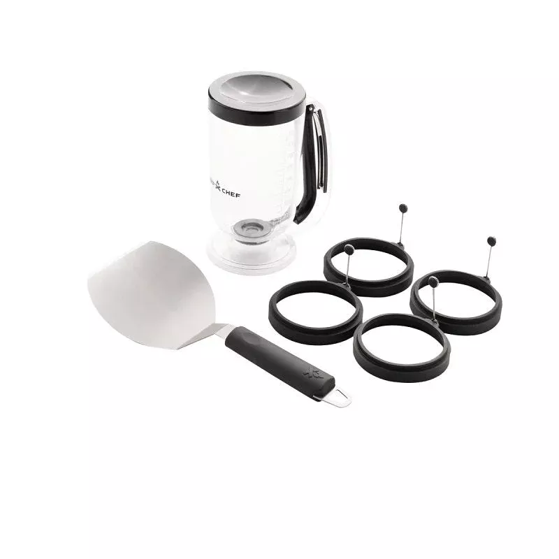 Camp Chef BFSET6 Breakfast Kit, Stainless Steel Blade, Soft-Touch Hand
