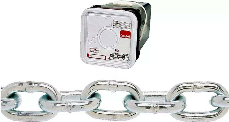 Campbell 014-3326 Proof Coil Chain, 3/16 in, 150 ft L, 30 Grade, Steel