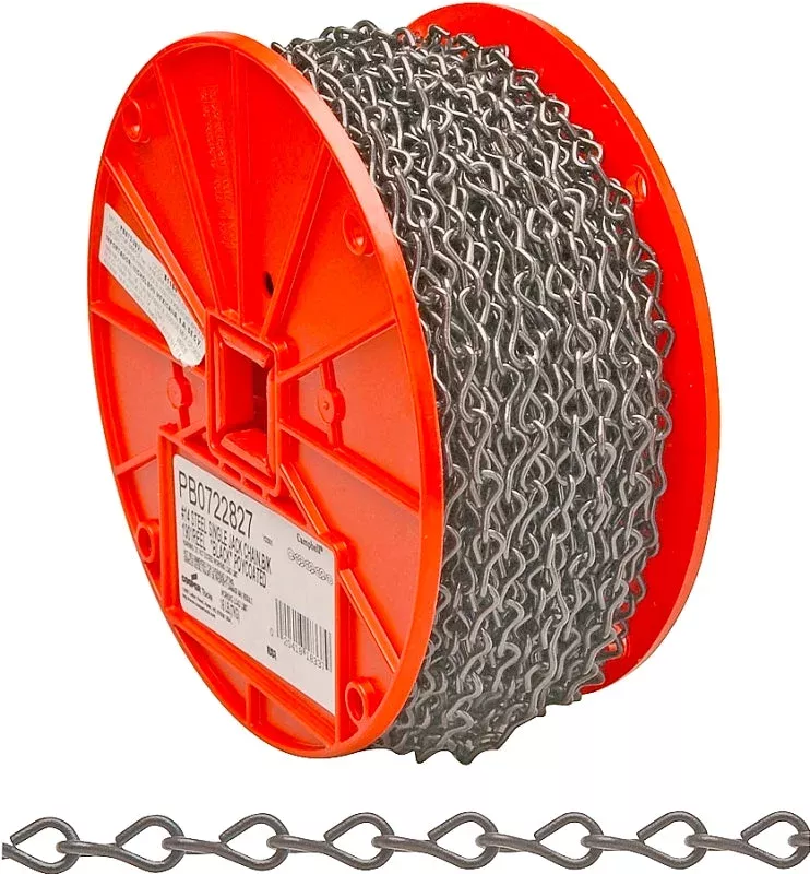 Campbell PB072-2827N Single Jack Chain, #14, 190 ft L, 520 lb Working
