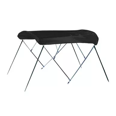 Carver 4 Bow 8′ Pontoon Bimini Top w/Boot – Black Acrylic