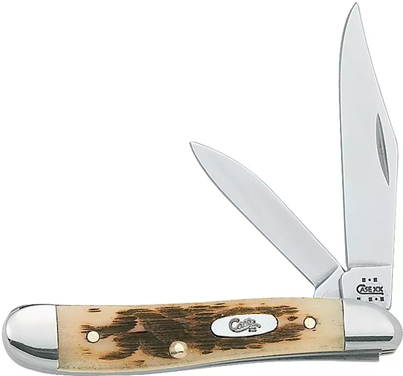 Case XX 00045 Folding Pocket Knife, 2.1 in Clip, 1.53 in Pen L Blade,