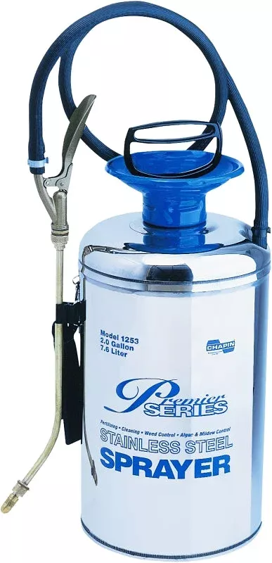 Chapin 1253 Handheld Sprayer, 2 gal Tank, Stainless Steel Tank, 42 in