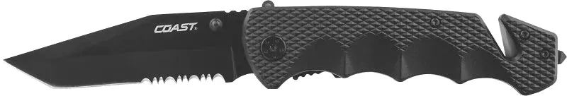 Coast DX330 Folding Knife, 8.1 in OAL, 3-1/4 in L Blade, 7Cr17 Stainle