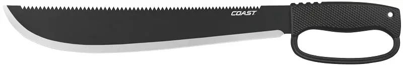 Coast F1400 Utility Machete, 19-1/4 in OAL, 14 in Blade, Stainless Ste