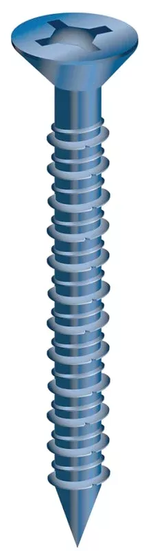 Cobra Anchors 634J Screw, 1/4 in Thread, 3-1/4 in L, Flat Head, Philli