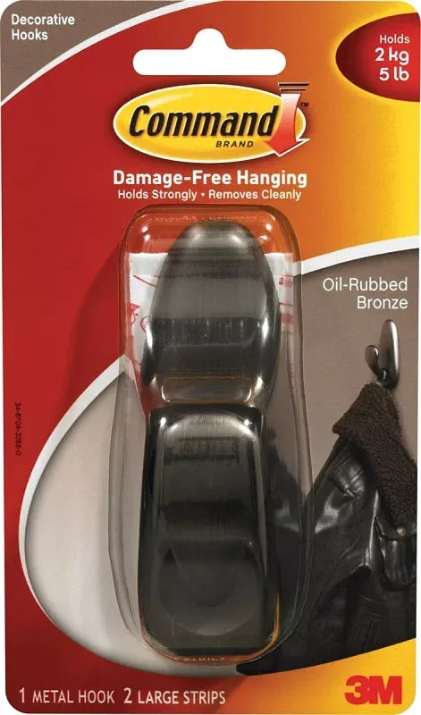 Command Forever Classic Series FC13-ORB Decorative Hook, 7/8 in Openin