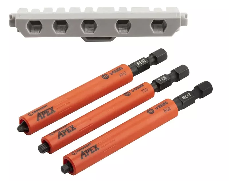 Crescent APEX u-GUARD CAUGB3BR-3 Power Impact Bit Set, 3-Piece, Steel,
