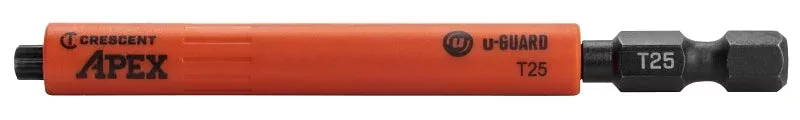 Crescent APEX u-GUARD CAUGB3BT25 Covered Impact Power Bit, T25 Drive,