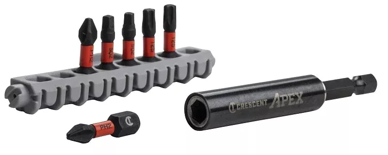 Crescent APEX Vortex CABDG1R-7 Bit and Finder Sleeve Set, 7-Piece, Ste