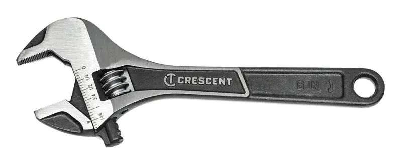 Crescent ATWJ28VS Adjustable Wrench, 8 in OAL, 1-1/8 in Jaw, Alloy Ste