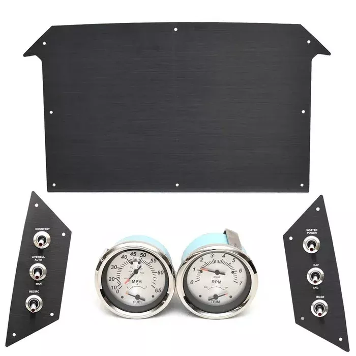 Crestliner Boat Dash Panels 2299605 | 1850 Bass Hawk w/ Gauges (5PC)